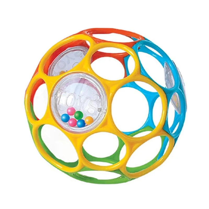 Soft Baby Grasping Ball Rattles with Bell Ball Early Education Educational Sensory Toy Random Color