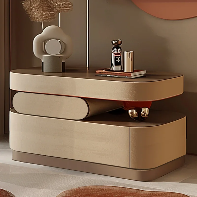 A Light luxury high-end sofa edge several new living room home side cabinet artistic creativity