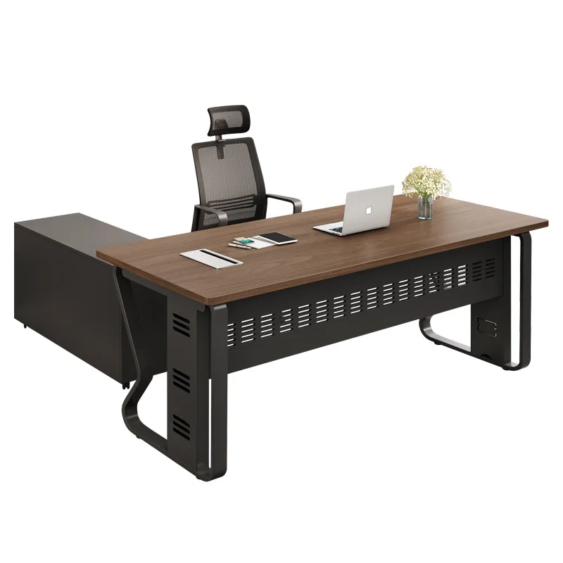 

2025 new model to the store boss president table new supervisor desk simple modern office and chair single office work table