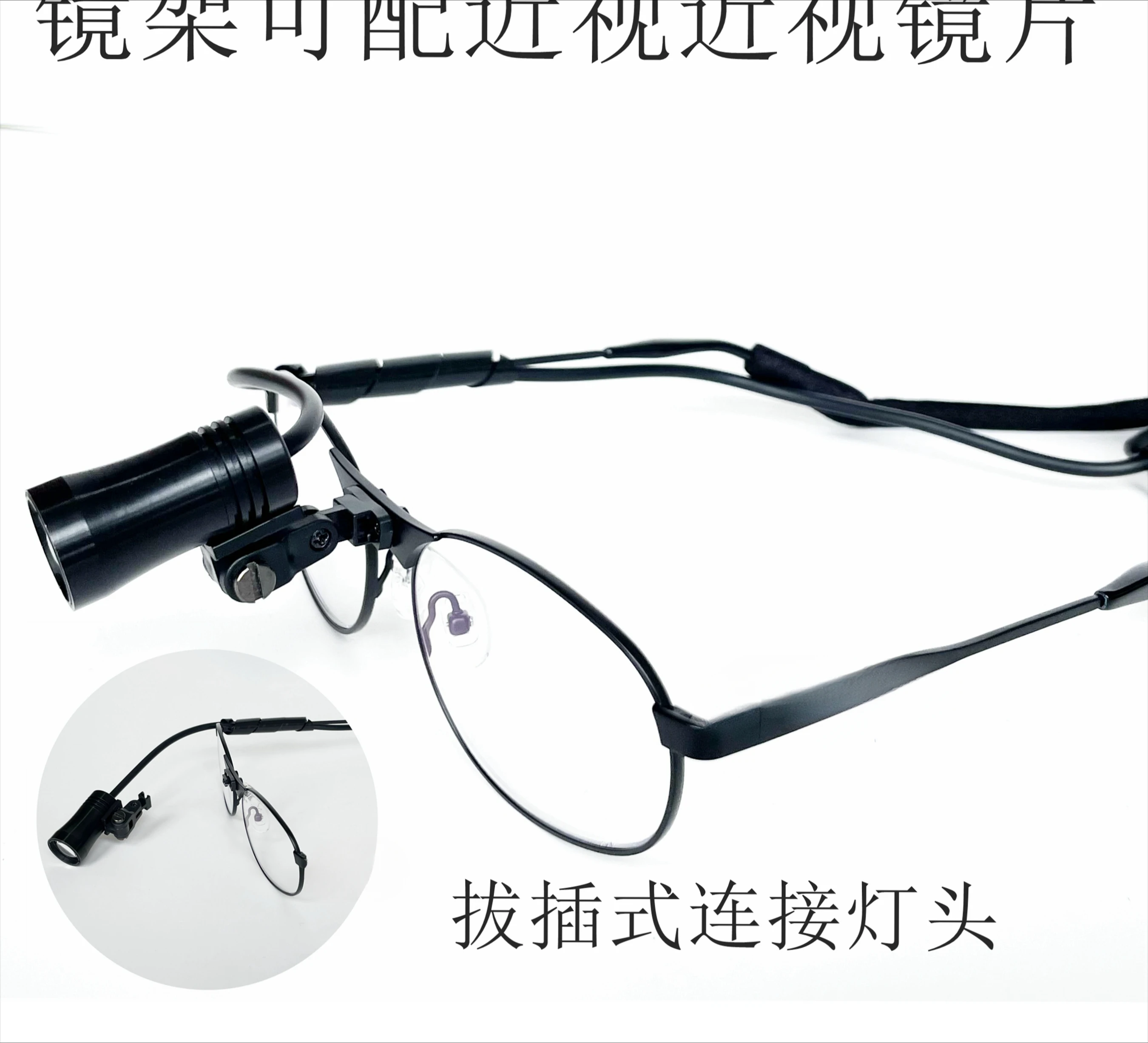 Adjustable brightness, high-quality clip on medical surgical headlamp, circular spot dental