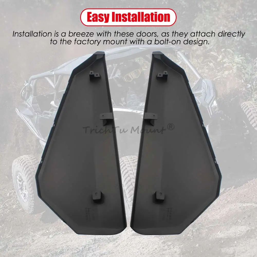 Front Upper Door Panels Kit UTV Accessories Compatible with Can-Am Maverick X3 Max Turbo R RR 2 Doors 2017-2024 #705012862-3
