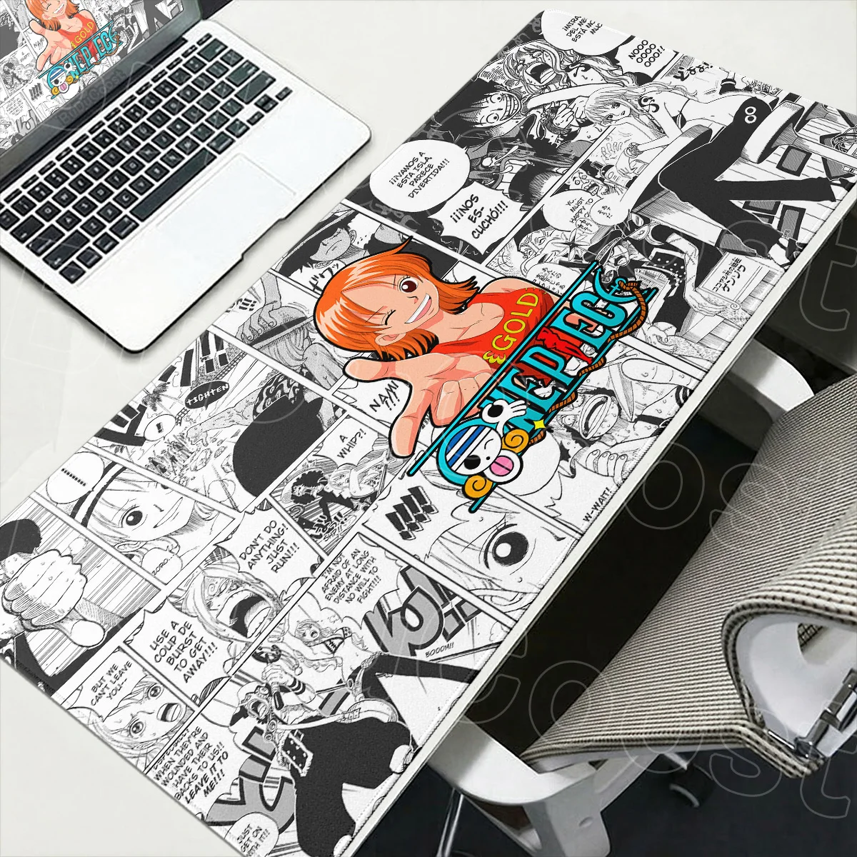 Large Computer Gamer Keyboard Mausepad Cute Nami Rubber Non-slip Base Mouse Pad Washable One Piece Table Laptop Decorate Cushion