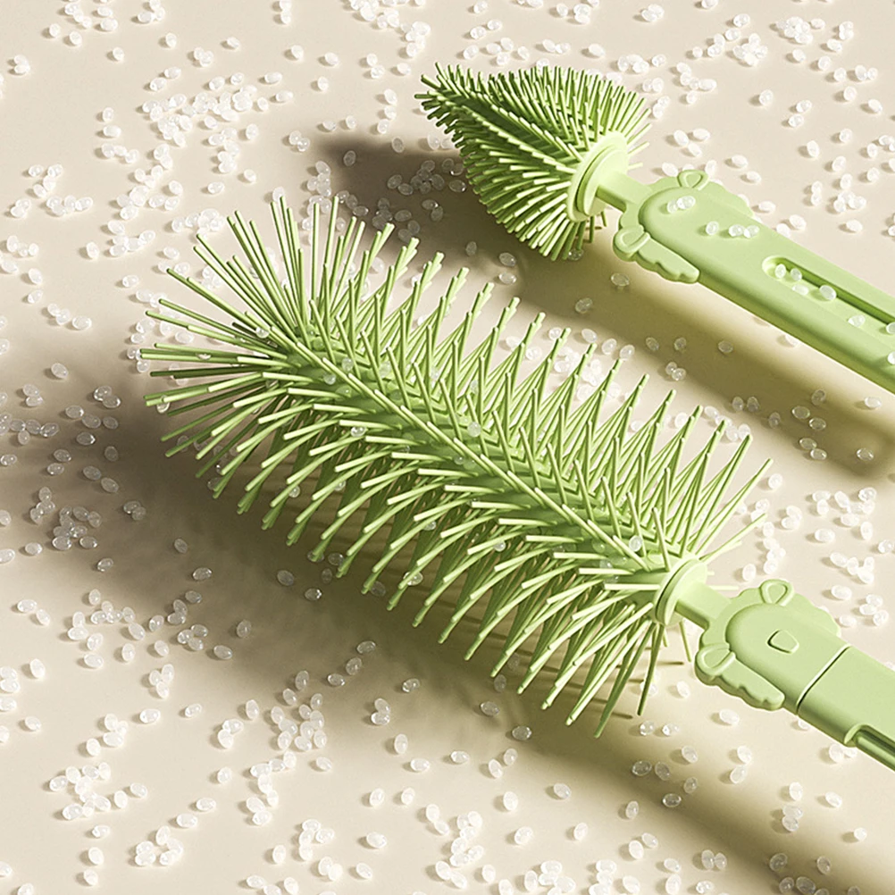 

1 комплект, щетка для чистки детских бутылочек, силиконовая мягкая щетина, портативная дорожная щетка для чистки сосков, щетка для ухода за бутылочками, скребок для сосков