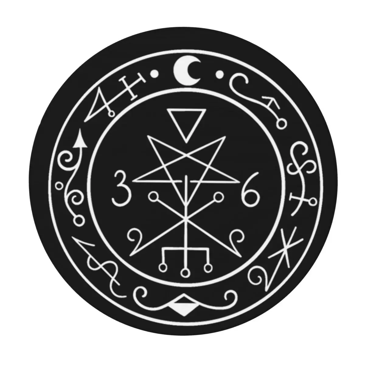 Lilith Sigil Waterproof Round Tablecloth Oilproof Table Cloth for Kitchen Events Dining Table Cover