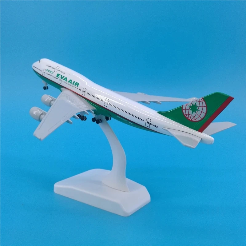 

New 20cm B747 EVERGREEN Airlines Aircraft Model Resin Airplane Model With Wheel Landing Gear for Collection Gift