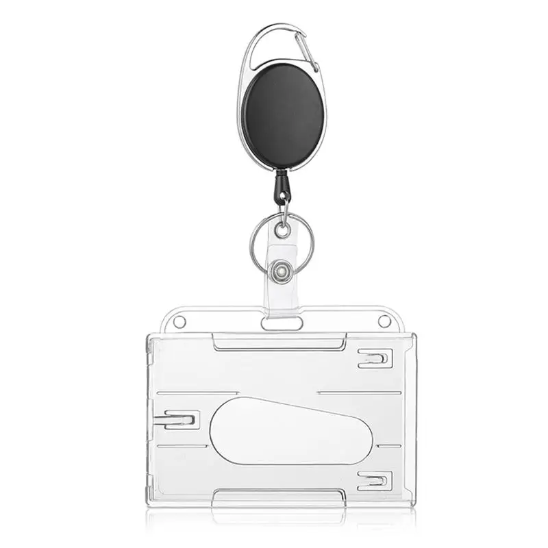 Transparante kaartsleuven ID-tag Badgehouder Badgehaspel Credit Harde hoes Multifunctionele Star Chasing-kaarthoezen