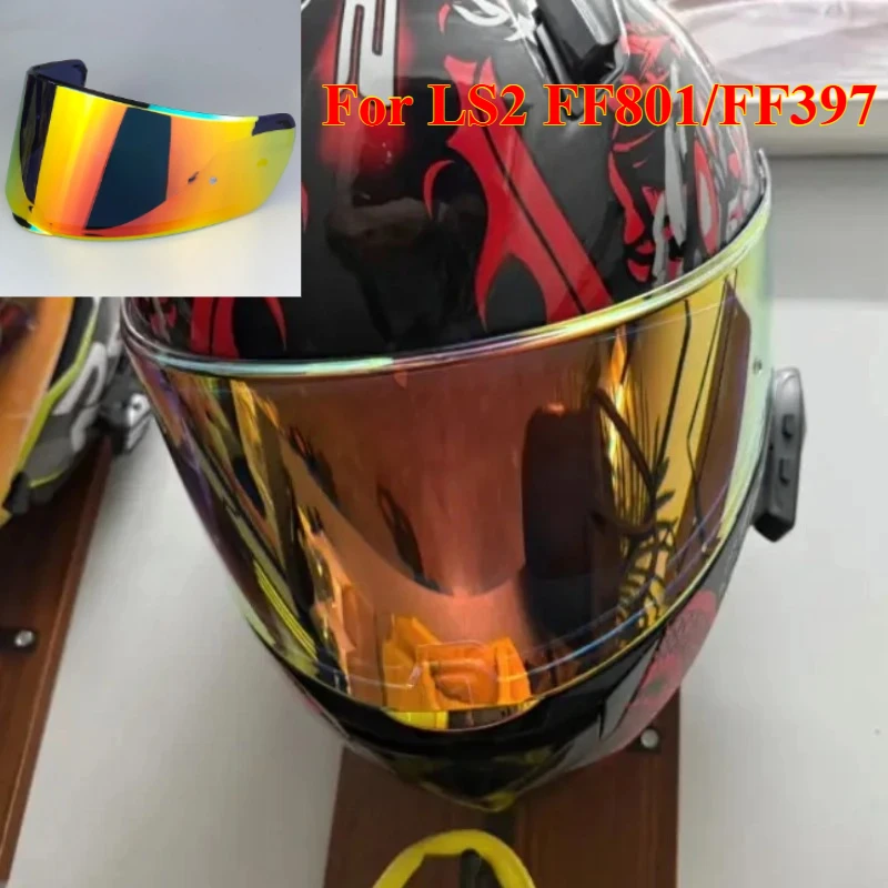 

1PCS for LS2 FF801/FF397 Rapid Motorcycle Helmet Replace Extra Lens Black Iridium Silver，Motorcycle Accessories