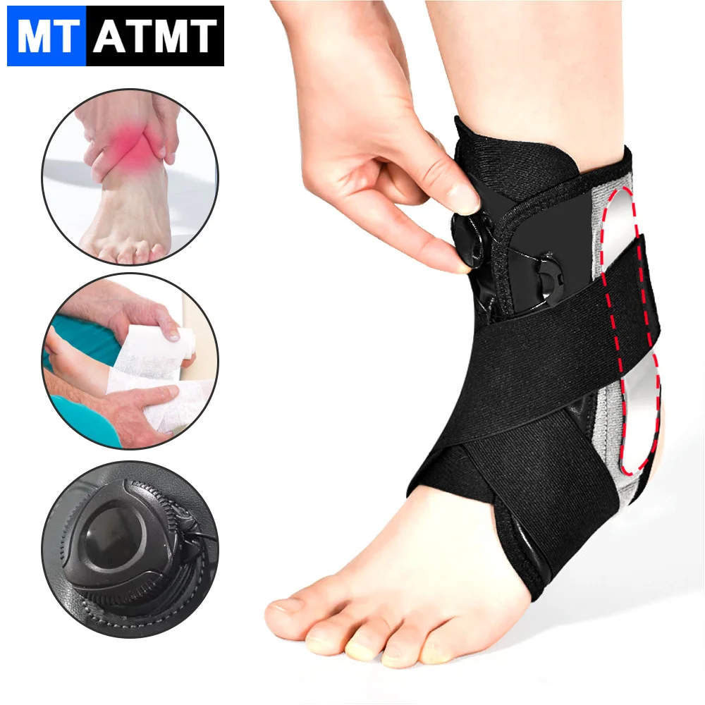 Ankle Brace for Women & Men - Maximum Support for Sprained Ankle Injury Recovery with Elastic Adjustable Lace Up Ankle Support