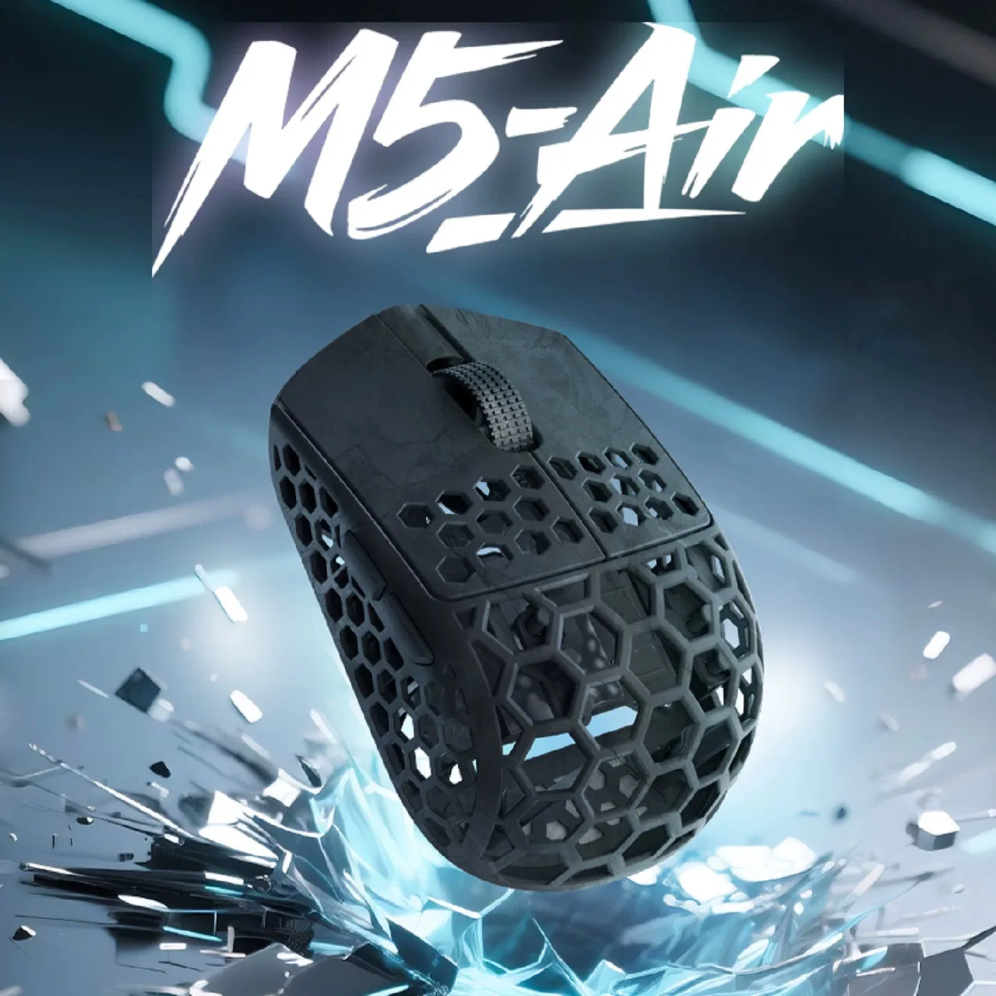 M5AIR wireless mouse lightweight finger holding small hand forged carbon fibre 31g, 30000dpi