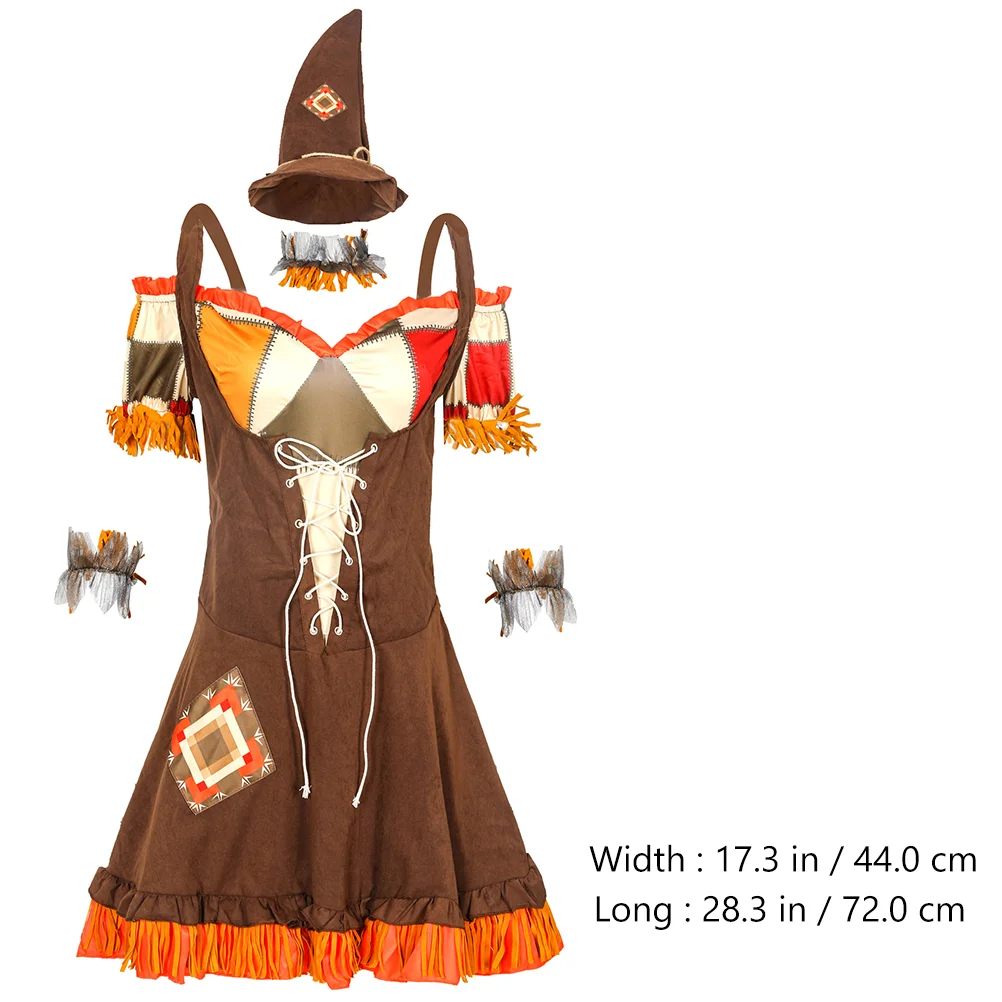 Vogelscheuche Kleid Erwachsene Frau Roleplay Kostüm Cosplay Mädchen Outfit Halloween Kostüme Mädchen Rollenspiel Kleidung