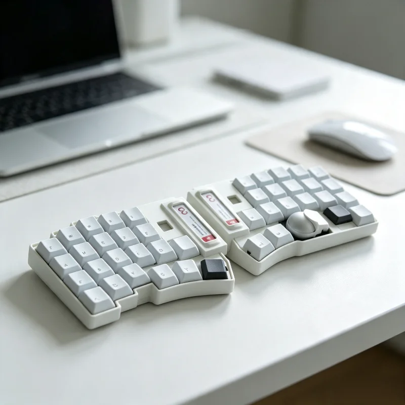 Voltball-3x5 Low Profile Trackball Split Keyboard Compatibility Choc V1/v2 Bluetooth Wireless Zmk--aa Battery Powered Hot Swap