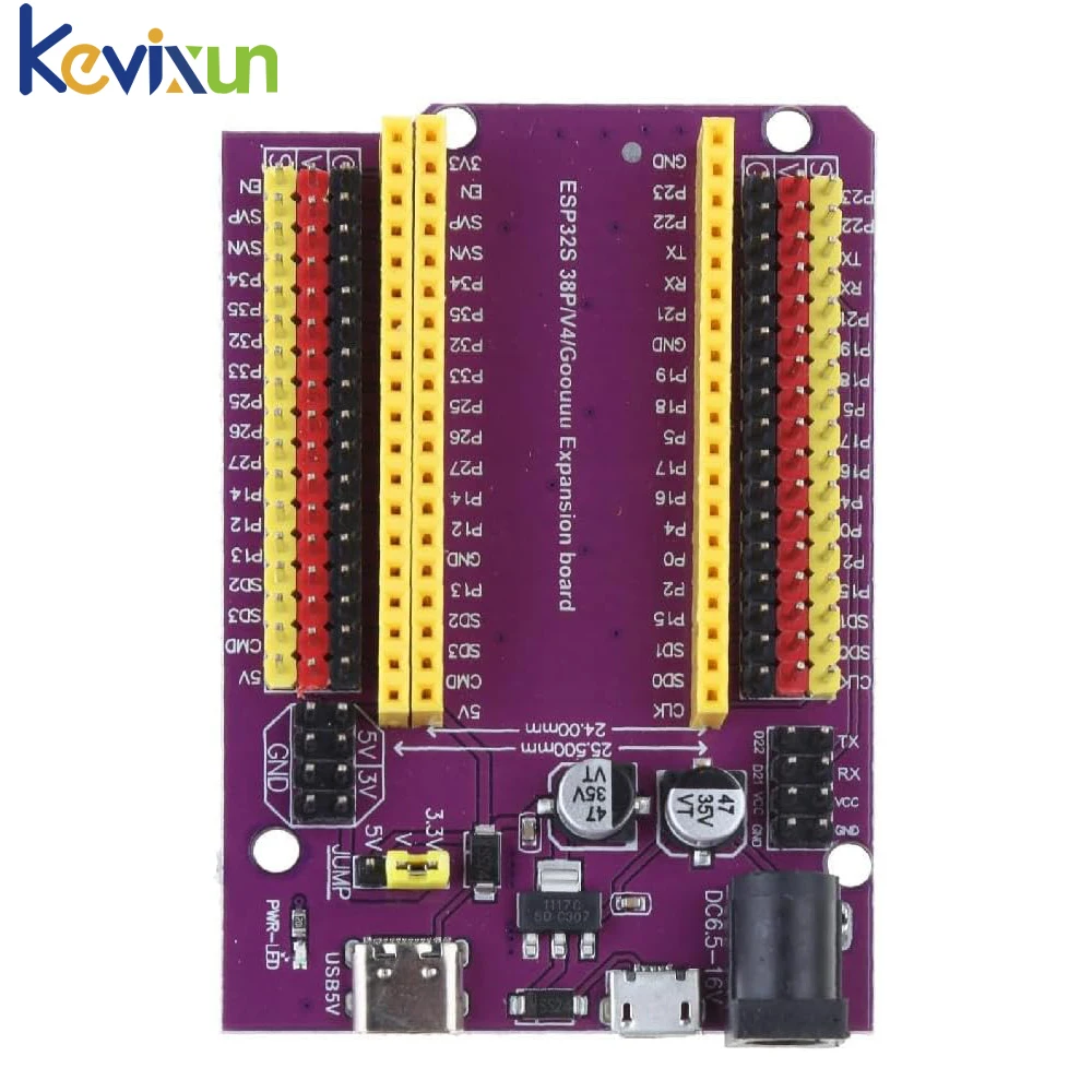 ESP32 ESP32S 38PIN Purple Expansion Board Equipped with CP2102 ESP32-DevKitC-32 ESP-WROOM-32 Development Board