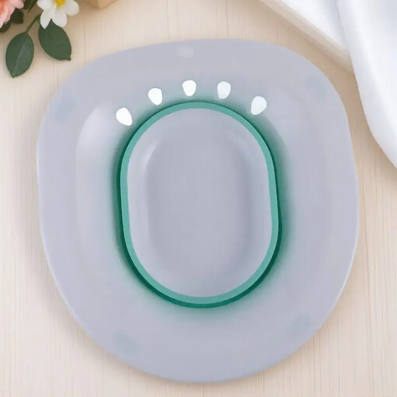 

1Pcs Bidet Basin Folding Design for Pregnant Women and Elderly Smooth Hip- Anti-Overflow Hole Wall-Hook