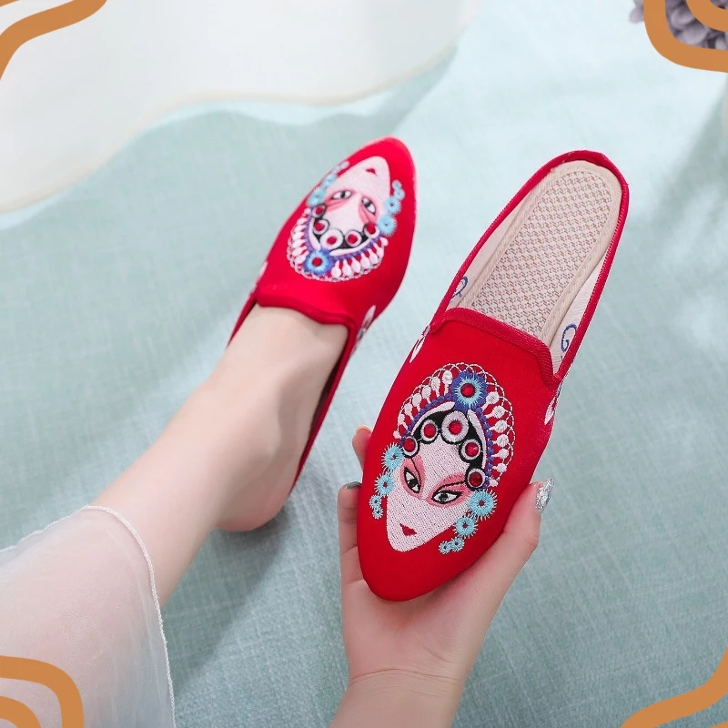 Bohemia Women's Shoes Exquisite Embroidery Flat Slippers for Woman Fashion Vacation Casual Shoes Designer Shoes Zapatos De Mujer
