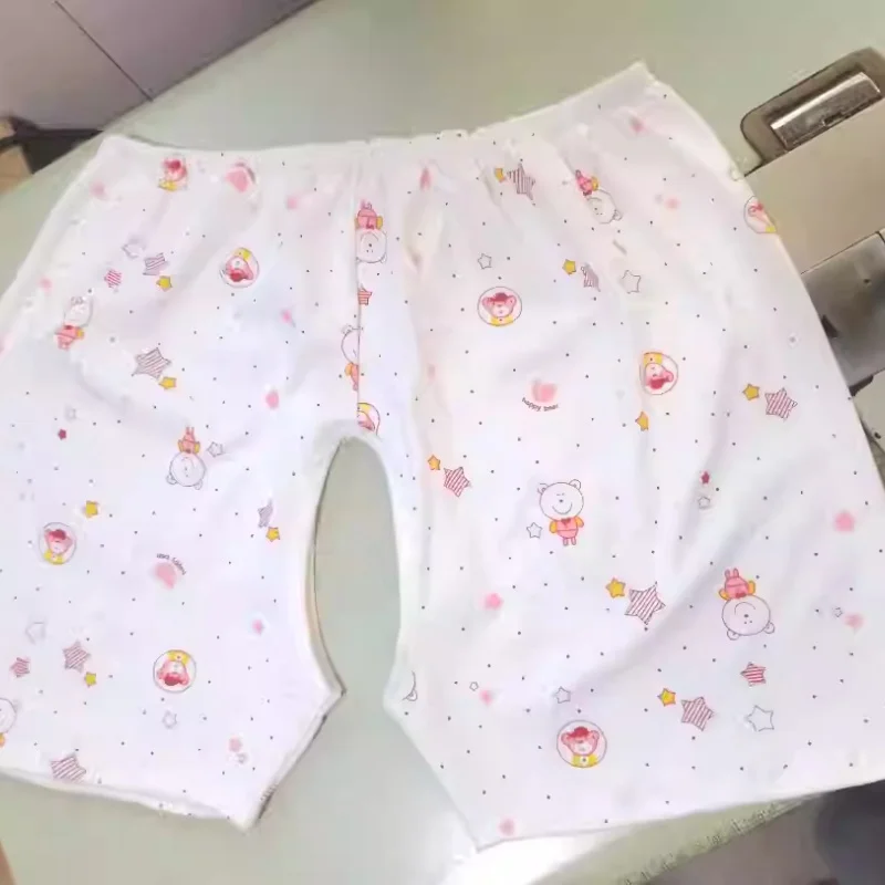 

Cute Cotton Printing ABDL Adult Baby Open-crotch Shorts Briefs DDLG Soft Comfortable Breathable Home Bottom Couple Underwear