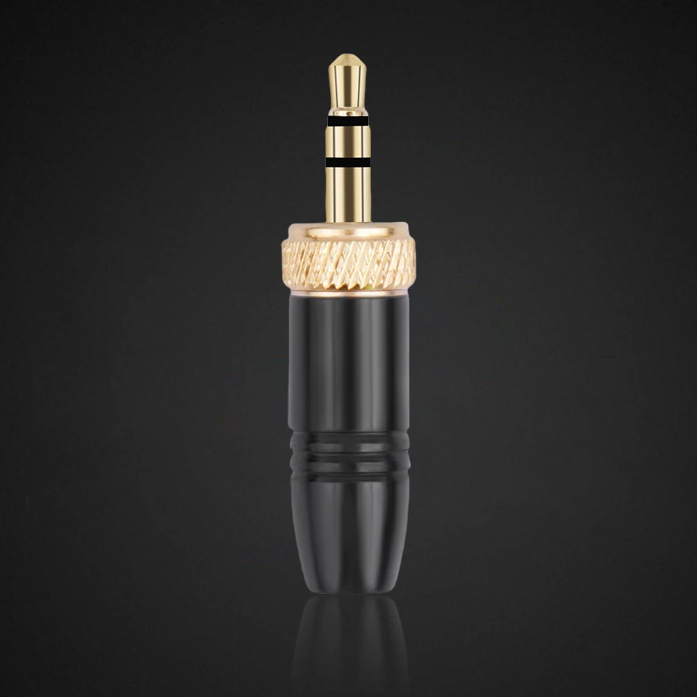 3.5mm Plug M6 Internal Thread Stereo Headphone Jack Male Plug Solder DIY Audio Cable Connector for SonyUWP-D21 Microphone