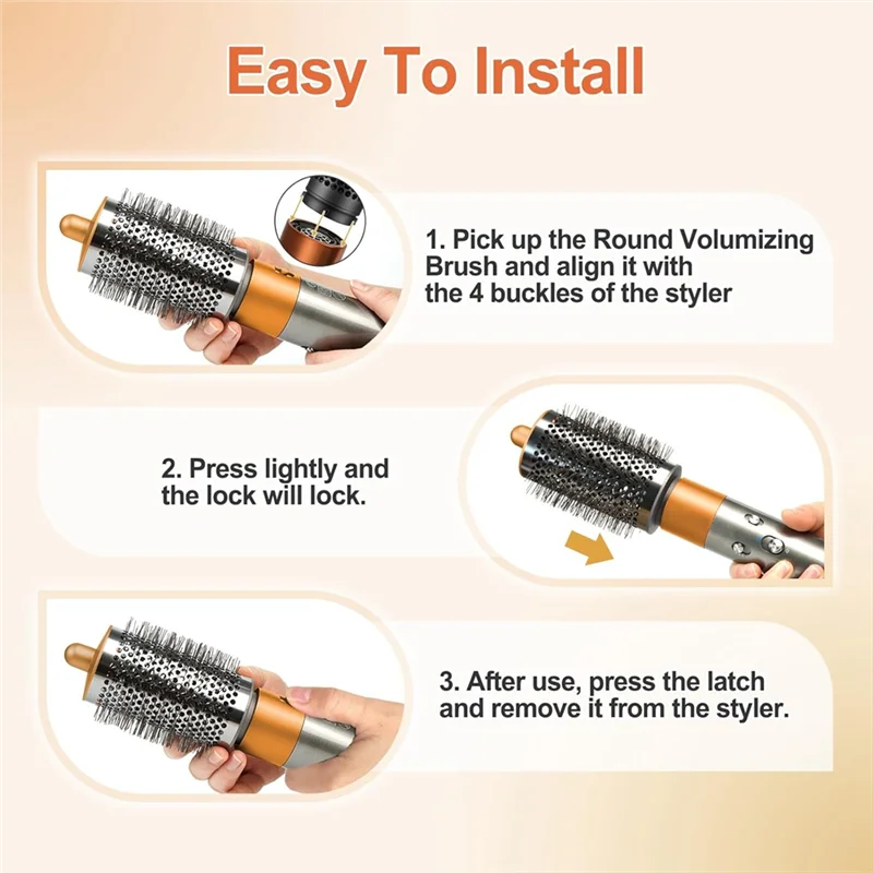 ABZA-para Dyson Airwrap HS01 HS05 HS08 accesorio de rizador piezas de repuesto cepillo voluminizador redondo y cepillo grande mejorado