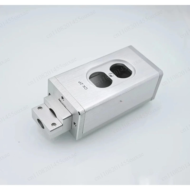 Brushed Aluminum Enclosure Power Supply Filter Housing With Dual AC Socket DIY Audio Plug Chassis Shell Assembly