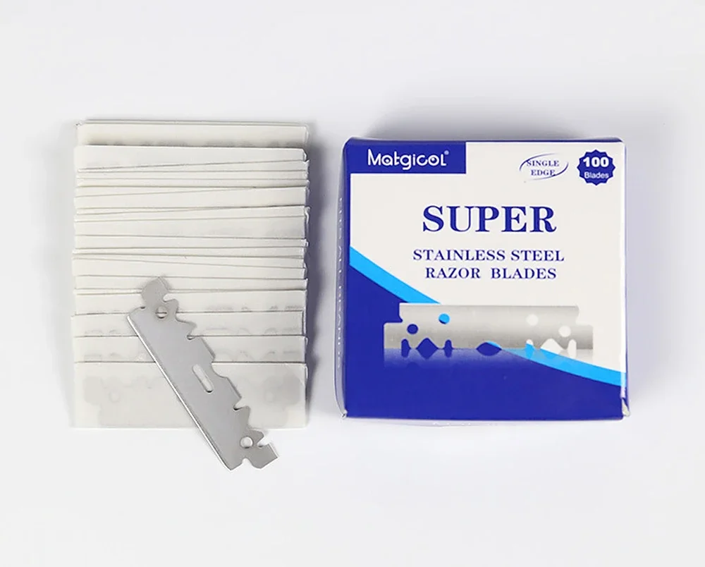30/50/100PCS Single-sided Razor Blade Stainless Steel Blades Men Shaving Shaver Manual Razor Barber Tools