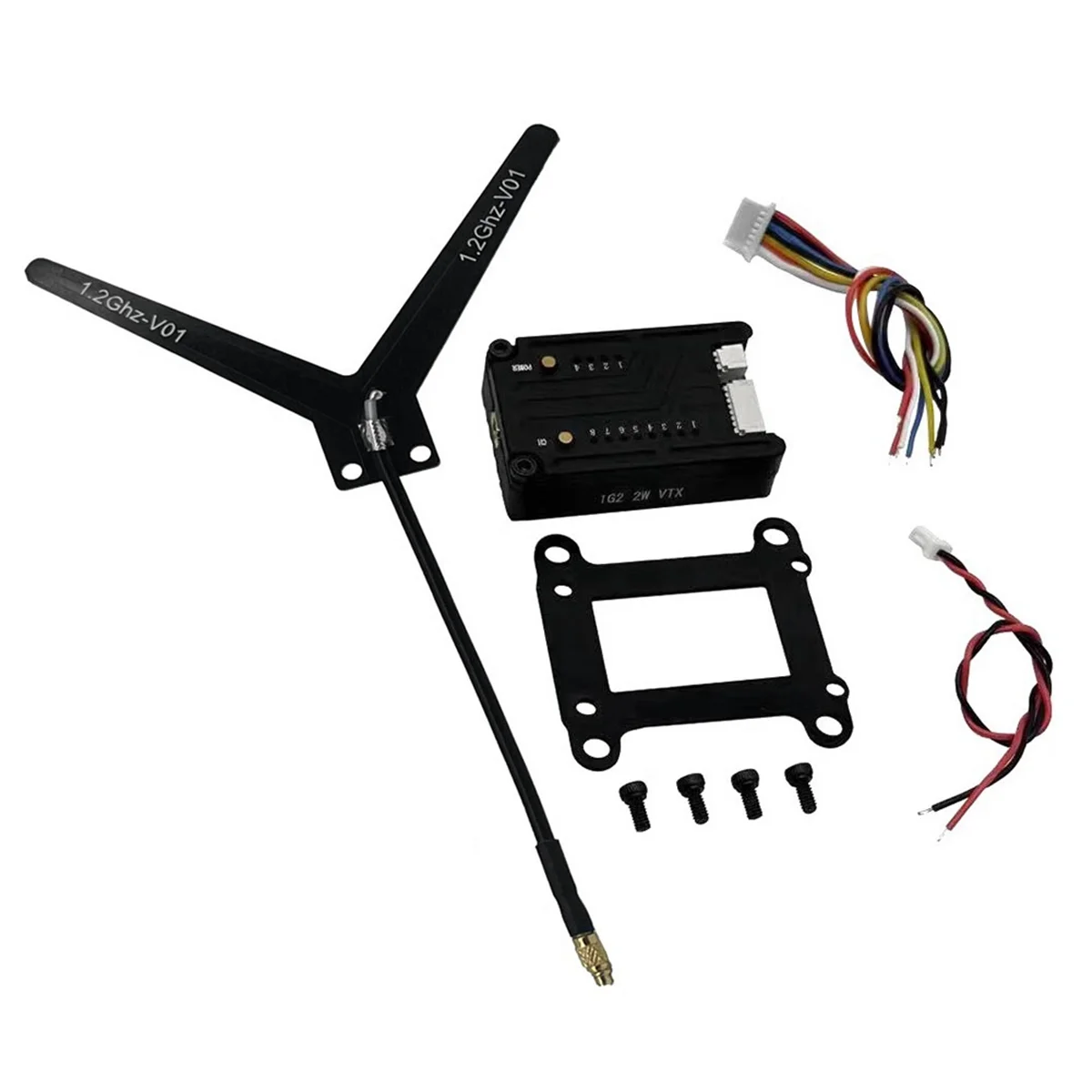 1.2G 1.3G 2W VTX 8CH 2000mW FPV Audio Video Transmitter 2-6S MMCX Antenna Port for RC Drone Airplane