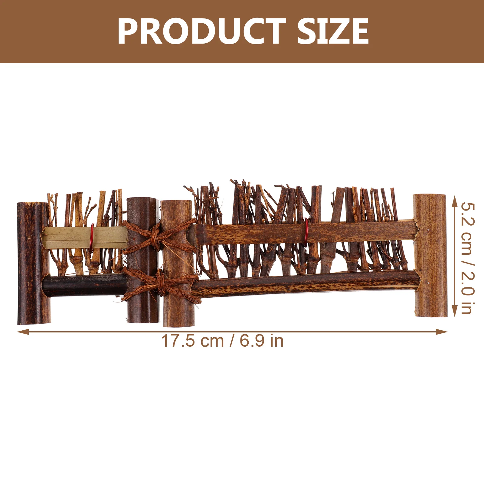 Piccoli ornamenti Decorazioni Marrone Micro Paesaggio Schermo Mini Recinzione di bambù Decor Bonsai Ornamento Giardino Paesaggistica Decor Bambù