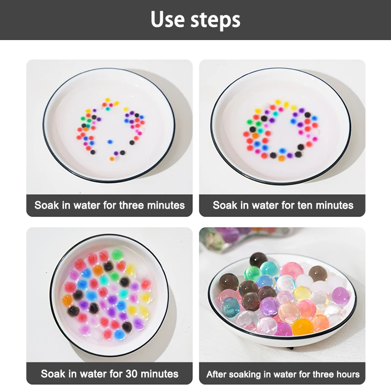 Home Decor Water Beads Colorful Pearl Gel Ball Polymer Splat Hydrogel Potted Crystal Mud Soil Toy Grow Magic Jelly Wed Blaster