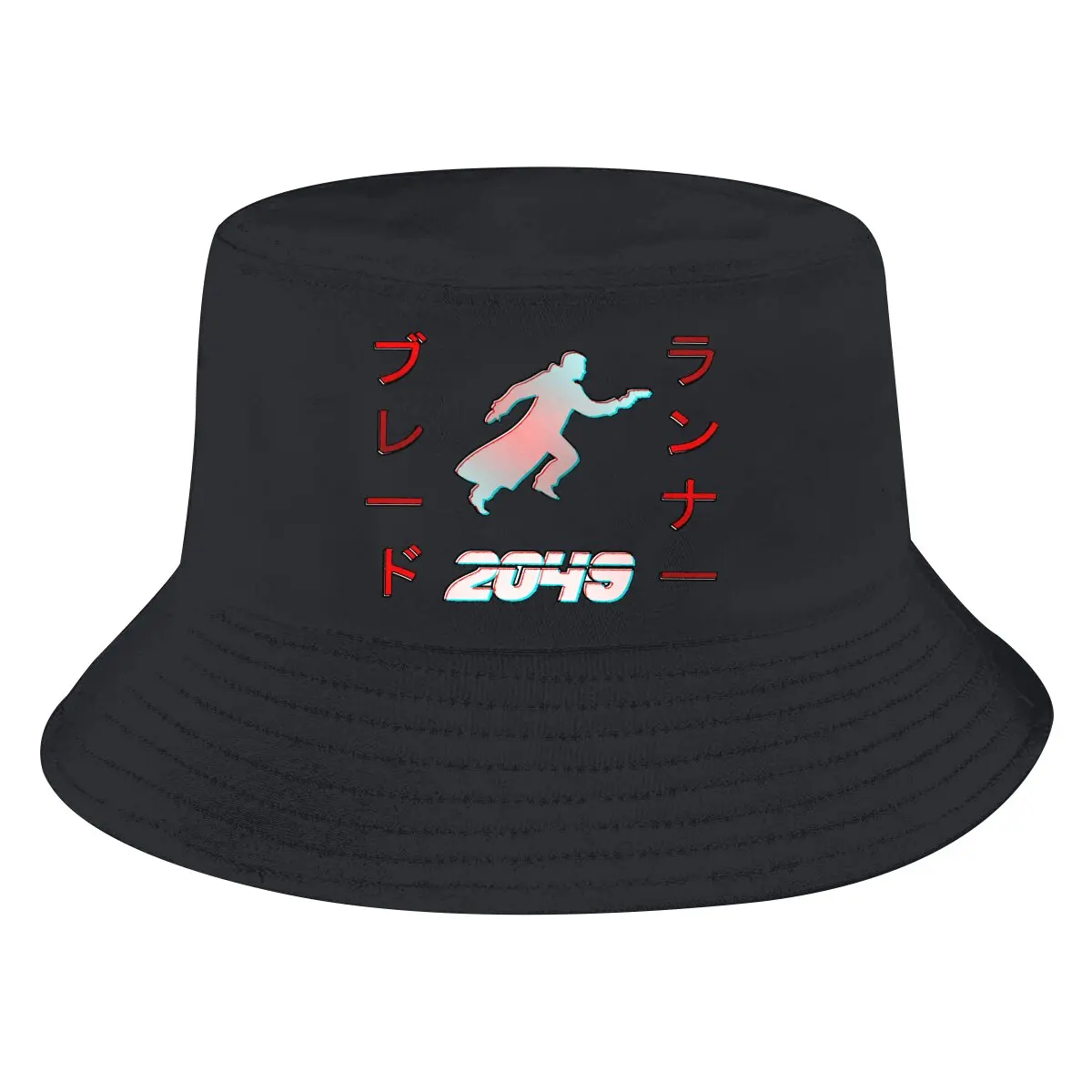 3D Hologram Katakana Unisex Bucket Hats Blade Runner 2049 Hip Hop Fishing Sun Cap Fashion Style Designed