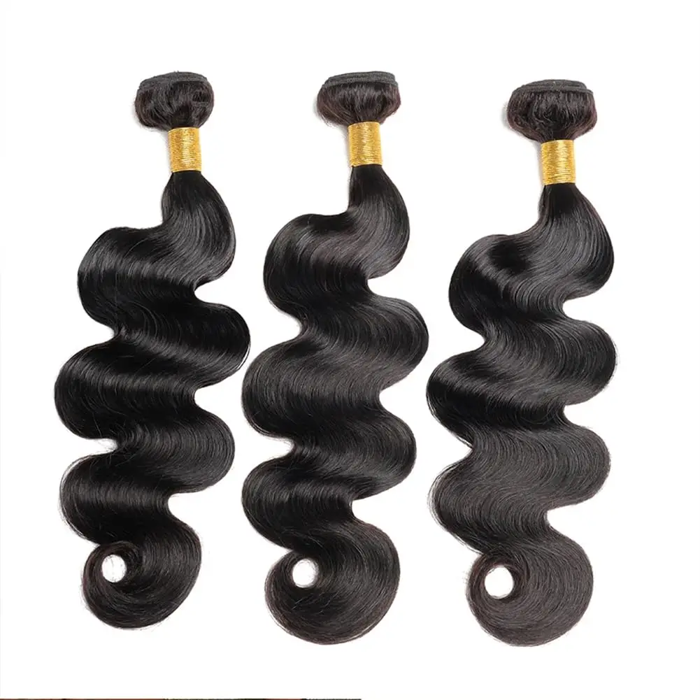 28Inch Body Wave Bundles 100% Unprocessed Virgin Hair Body Wave 4 Bundles Human Hair Weave Bundles With Baby Hair image 2