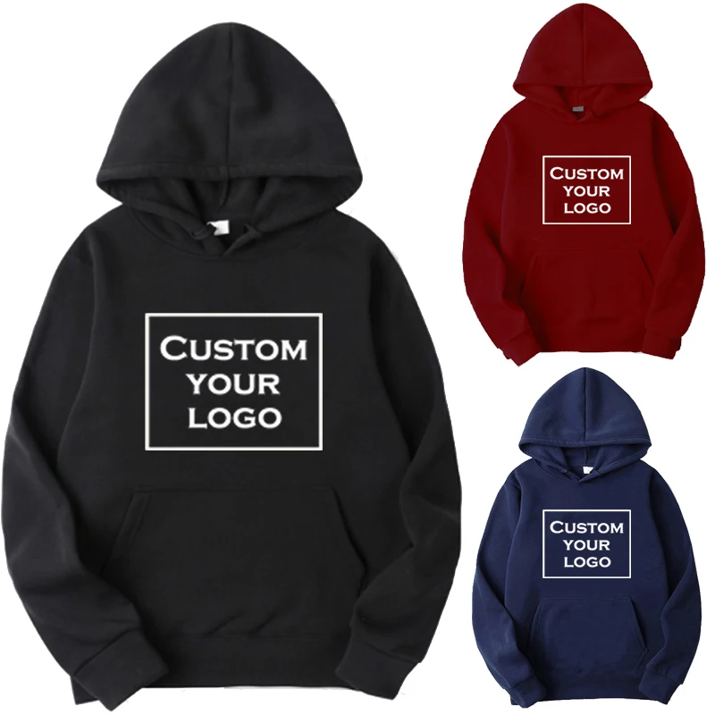 Diy masculino e feminino cor sólida bolso hoodies esportes moletom de fitness moda casual pullovers multi cor