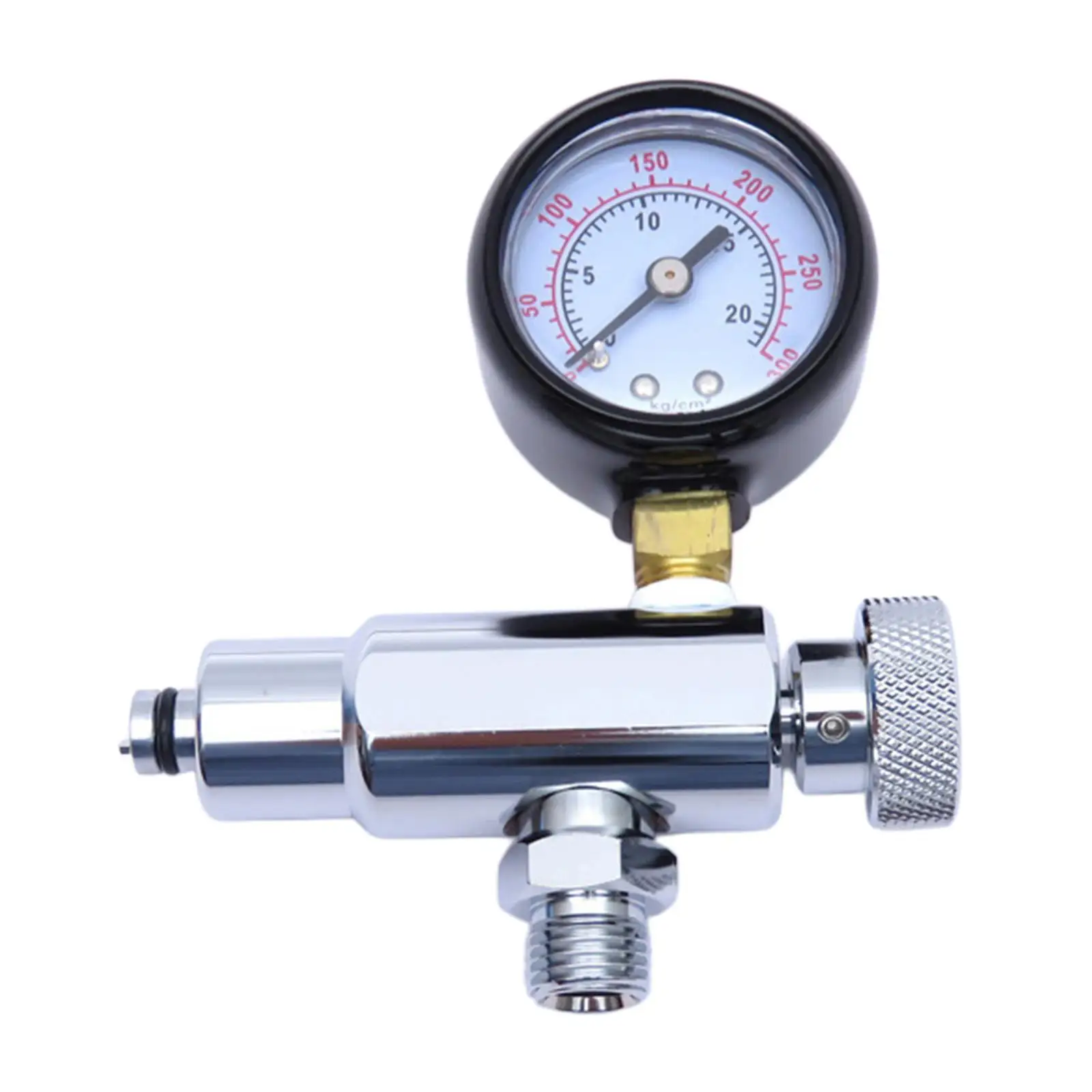 Scuba Regulator Service Tool with 300 PSI Gauge Underwater Regulator Adjustment Accessory Copper Material for Diving Technicians view 2