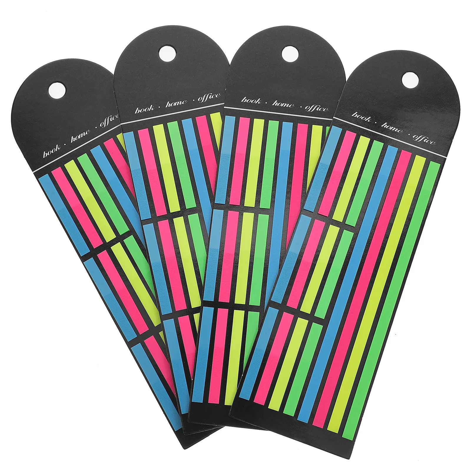 

4Pcs Fluorescent Notebook Tabs Colorful Reading Strips Sticky Highlighter Tape for Teachers Reading Difficulties