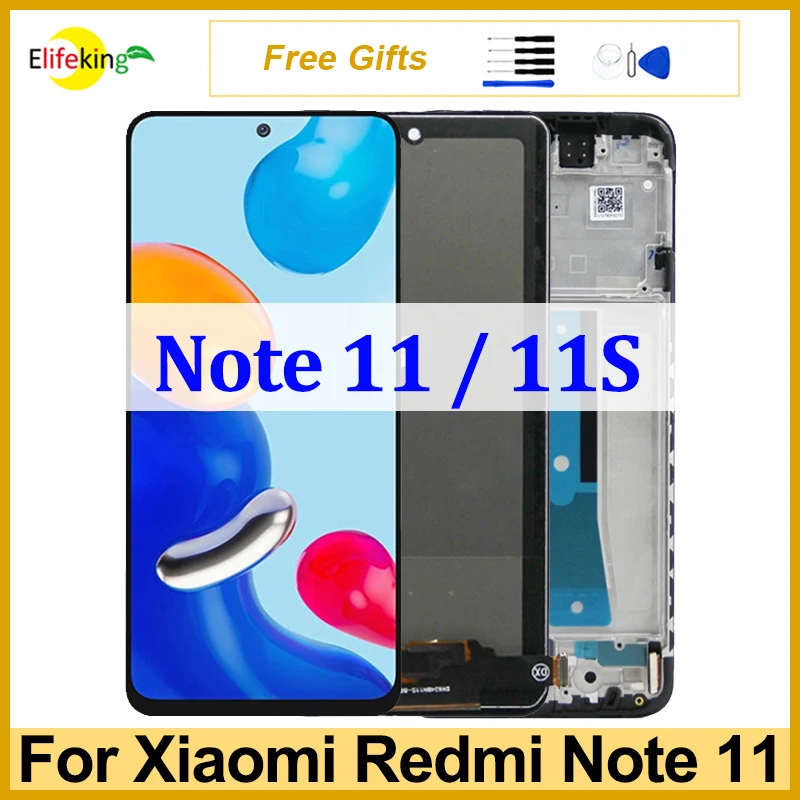 

6.43" LCD For Xiaomi Redmi Note 11 11S Display Touch Screen 2201117TG 2201117TI 2201117SG Digitizer Assembly Replacement Repair