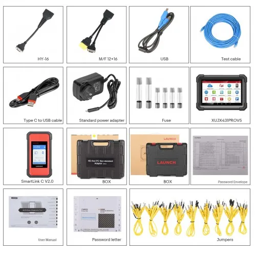 Lach x431 pro3s + smartlink hd 12v caminhão obdii ferramentas de diagnóstico bidirecional 24v carro pesado ecu codificação teste ativo el