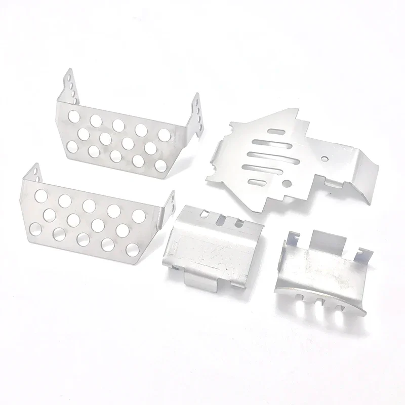 TRX4 Stainless Steel Chassis Armor Axle Protector Skid Plate for 1/10 RC Crawler for TRX-4 Defender Option Upgrade Parts