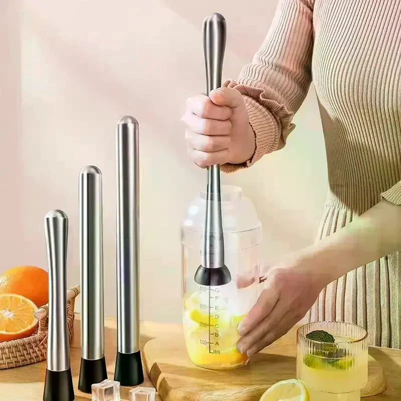 [MA]Stainless Steel Cocktail Muddler Shaker With Crushing Hammer DIY Drink Fruit Muddler Crushed Ice Barware Tool[MA]