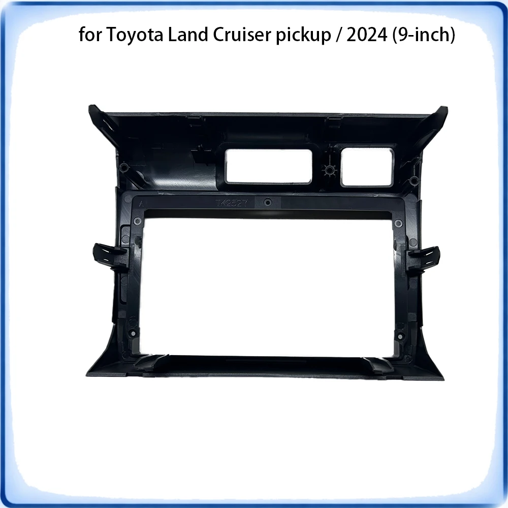 Premium Car Radio Fascia Frame For Toyota Land Cruiser Pickup 2024 9 inch Stereo Panel With Canbus Decoder & Wiring Harness