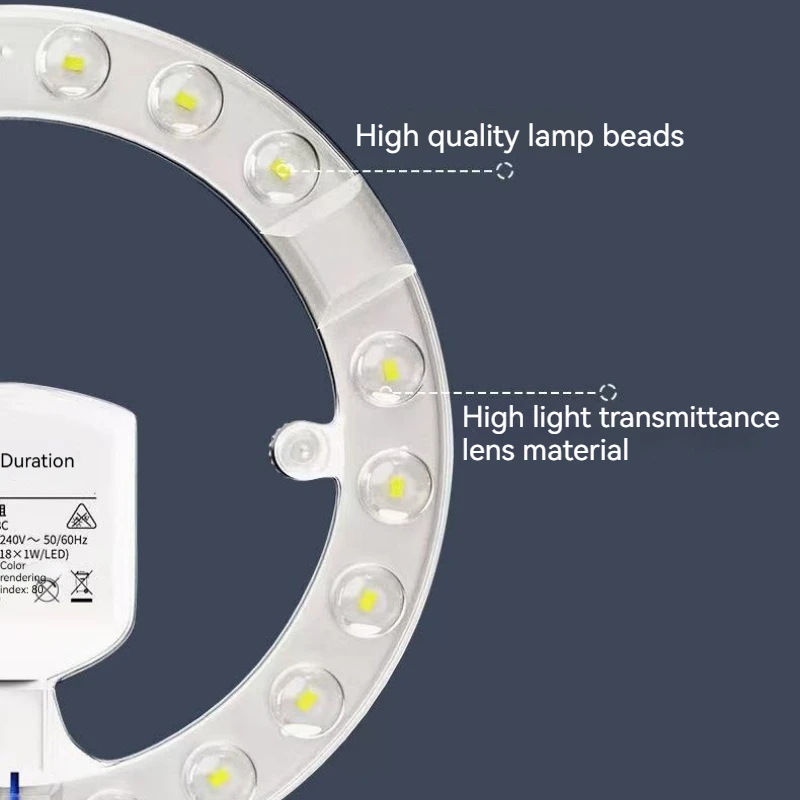 LED Panel 220V 6500K Round LED Module 16W 21W 45W 80W For Ceiling Lamp Replacement LED Light Panel High Brightness Modules