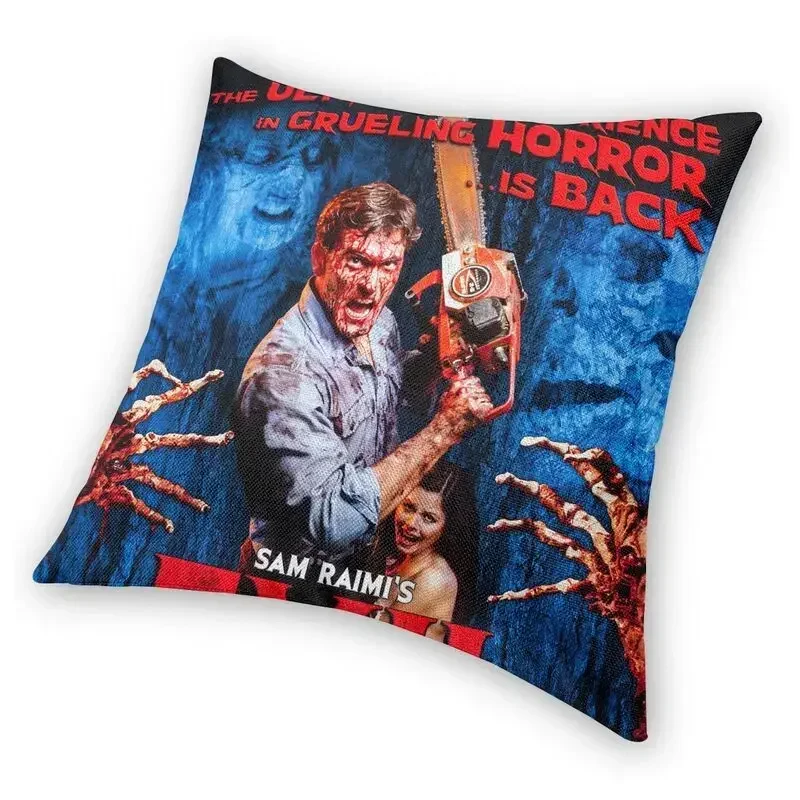 Supernatural Horror Movie Evil Dead Square Throw Pillow Case Home Decoration Army Of Darkness Cushion Cover for Sofa Car Seat