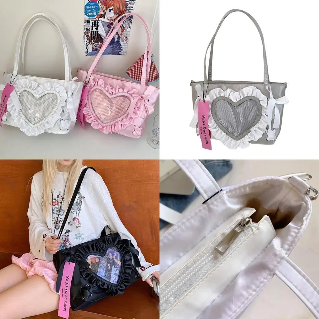

X90D Сумка через плечо в японском стиле для показа булавок Lovely Itabag Sweet Bows Сумка на плечо Школьная сумка Сердце