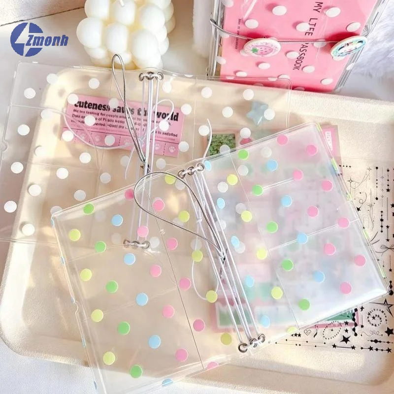 New！1Pcs Polka Dot Print Passport Holder Clear Elastic Band Design Passport Cover Portable Transparent Passport Protector Case
