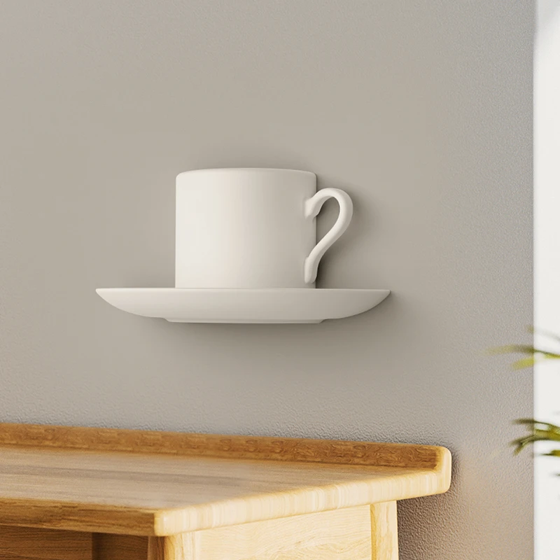 Modern Simple Teacup Wall Lamp G9 White Plaster Wall sconce Light for Bedroom Bedside Living Room Indoor Decor Stair Lighting view 2