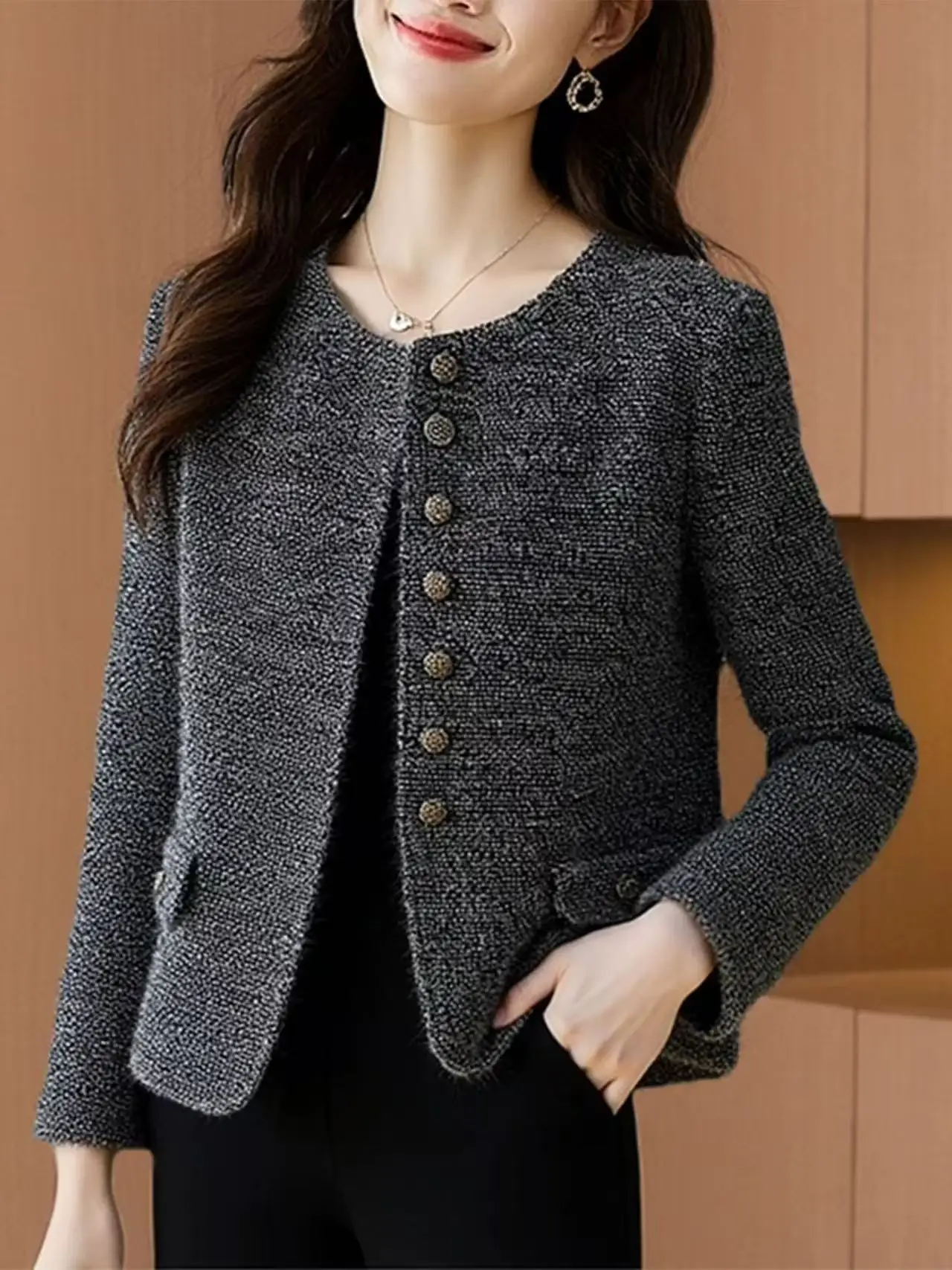 Woolen Coat Popular Women's Spring Autumn High-Grade Celebrity Temperament Jackets