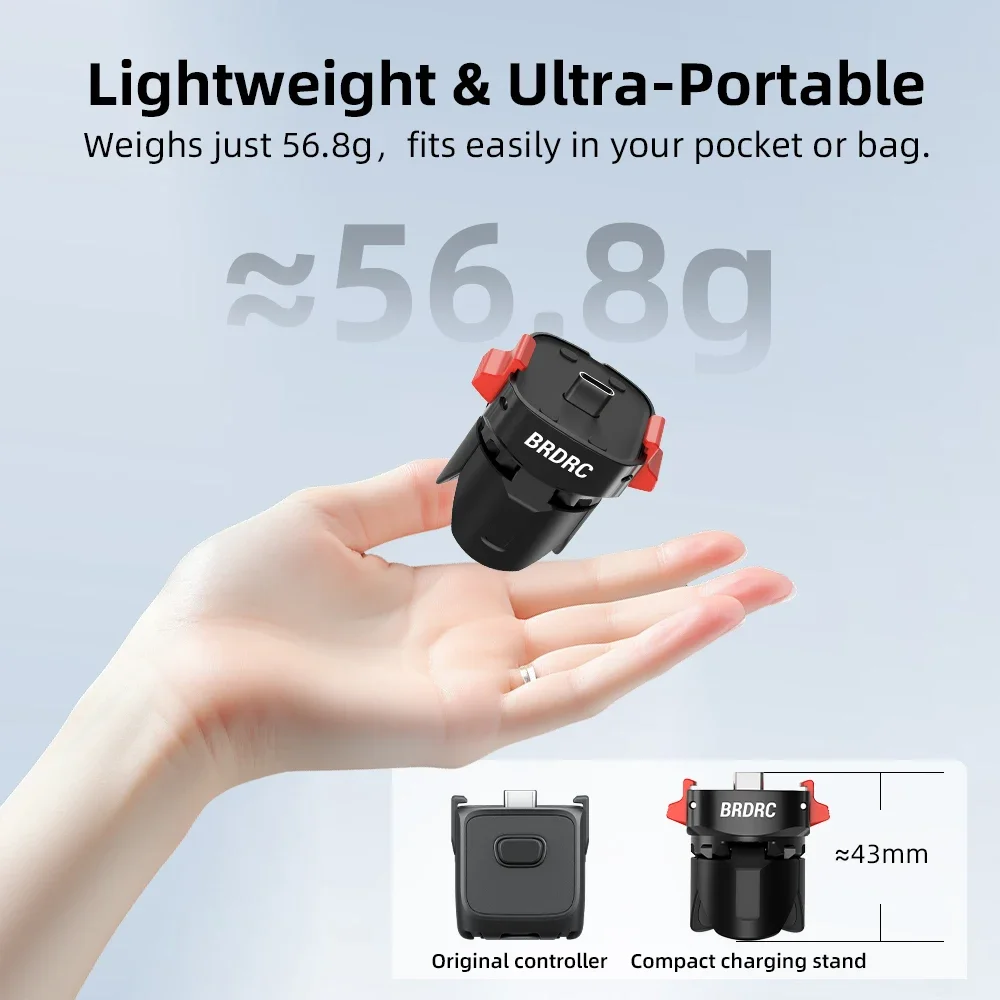 BRDRC Stativ für Insta360 Luna Ultra Zubehör Magnetische Halterung mit Typ-C-Ladestation Tragbarer Desktop-Fotohalter – Detail 8