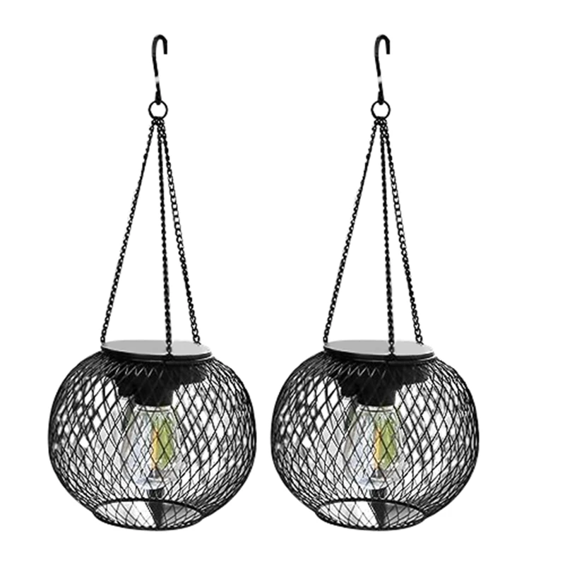 

2Pcs Solar Lanterns Outdoor For Outside Decorative Outdoor Hanging Lights For Halloween Christmas