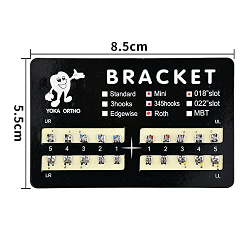 10Pack Model Metal Brackets Braces 018 Slot 345 Hooks Tooth Gem Kit Braces Tooth Braces