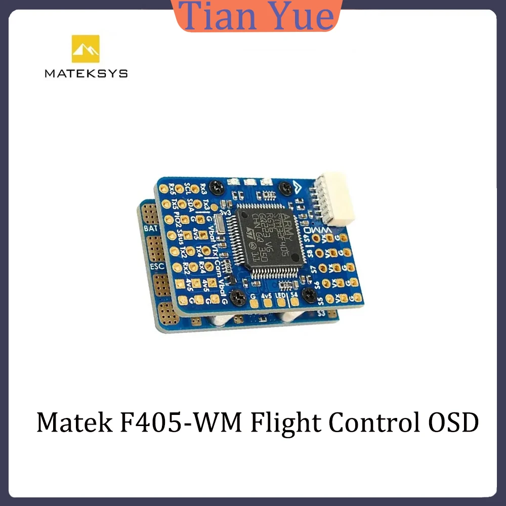 

MATEK MATEKSYS F405-WM Flight Controller STM32F405RGT6 ICM42688P Built in OSD Black Box 2-6s Suitable for FPV Fixed Wing Drones