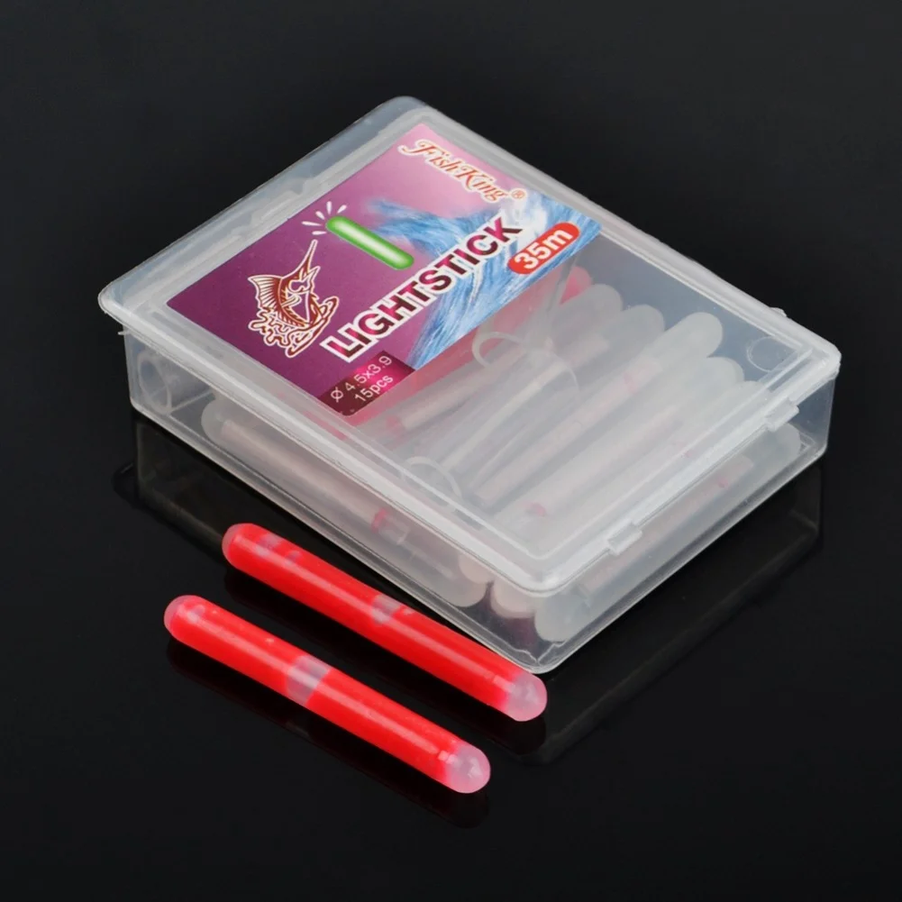 

15PC Night Fishing Glow Great 3.7cm Luminous Float Light For Night Fluorescent Rod Light Outdoor Fishing Fluorescent Rod Light
