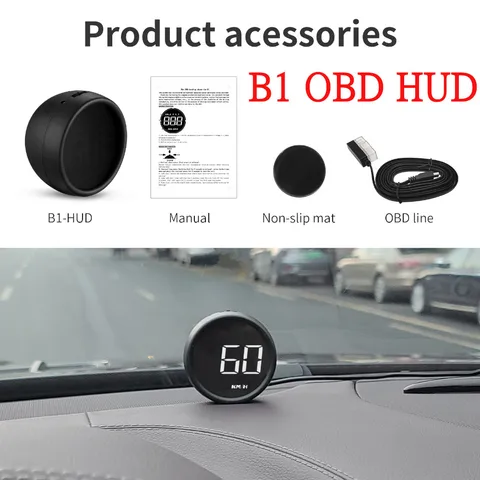 Спидометр B1 OBD, автомобильный вольтметр с индикатором расхода топлива, OBD2