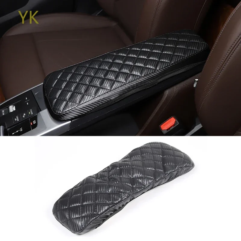 

For BMW X1 U11 2023-2025 Leather Black Car Center Console Armrest Box Protection Case Decoration Interior Car Accessories