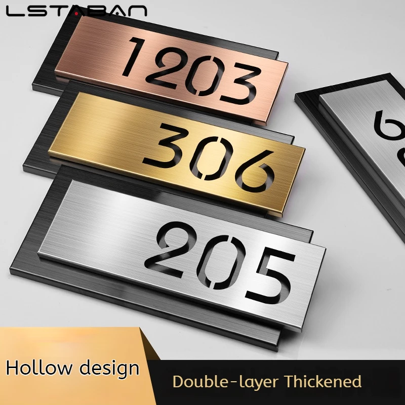 

Custom Modern House Number Sign 3D Laser Cut Metal Door Plate Street Sign Number Plaques Office Flats Hotel Home Decor Plate